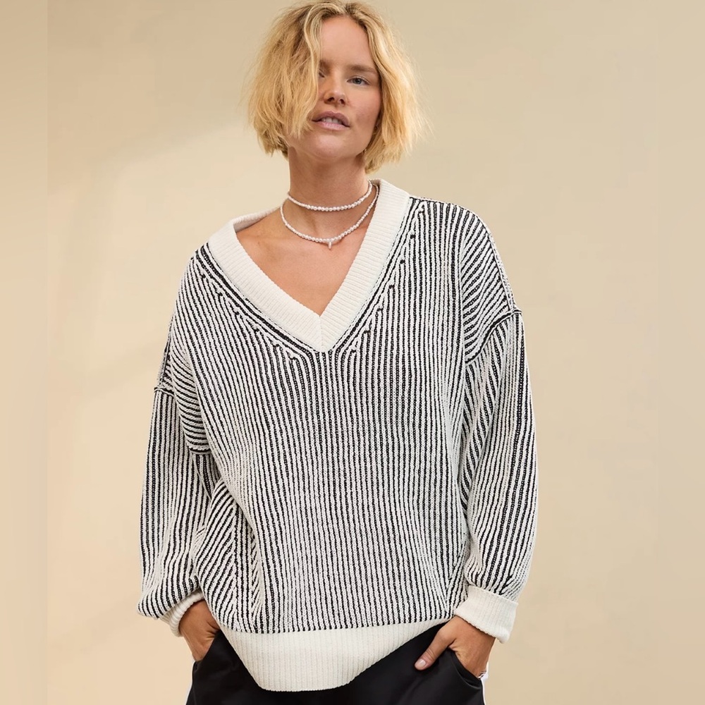 NWT Aerie Beyond Chenille V-Neck Sweater, size XL